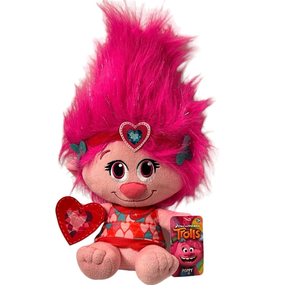 Dreamworks Trolls Tour Poppy Pink Sitting 15”Plush NWT